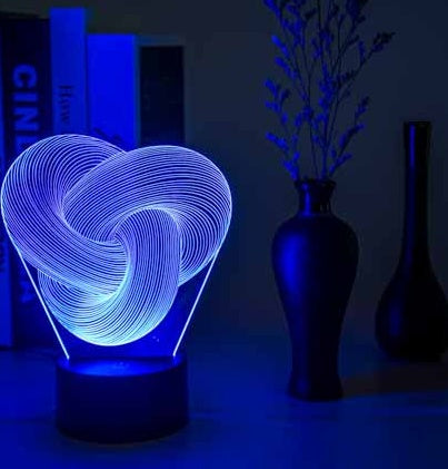 Twist 3D LED Night Lamp – Touch Colorful Acrylic