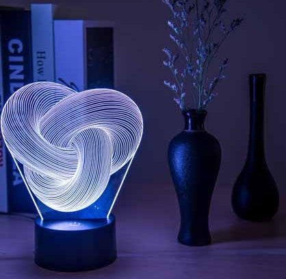 Twist 3D LED Night Lamp – Touch Colorful Acrylic