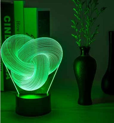 Twist 3D LED Night Lamp – Touch Colorful Acrylic