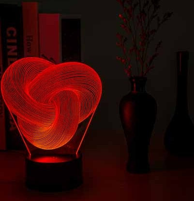 Twist 3D LED Night Lamp – Touch Colorful Acrylic