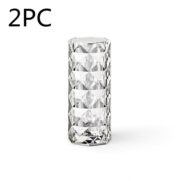 Nordic Crystal USB Table Lamp – Touch Dimming & Night Light