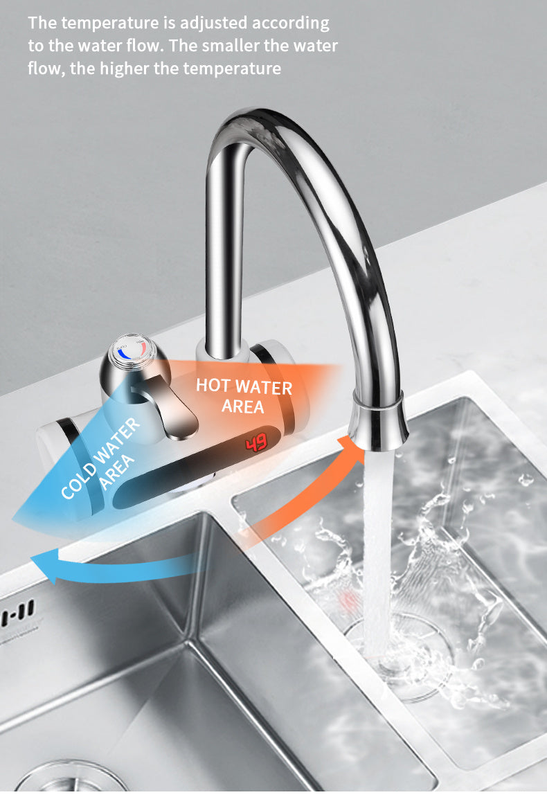 Smart Electric Water Tap with Temperature Display